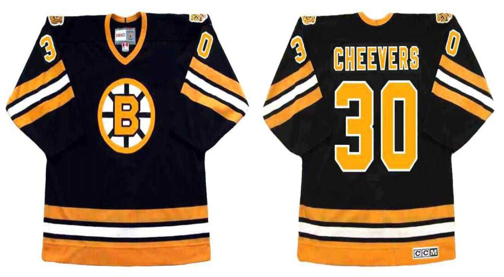 2019 Men Boston Bruins #30 Cheevers Black CCM NHL jerseys2->boston bruins->NHL Jersey